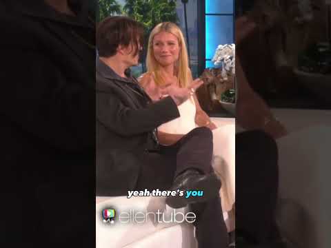 Johnny Depp with Gwyneth Paltrow on Ellen show ( The movie Mortdecai about ) (Old but Gold)