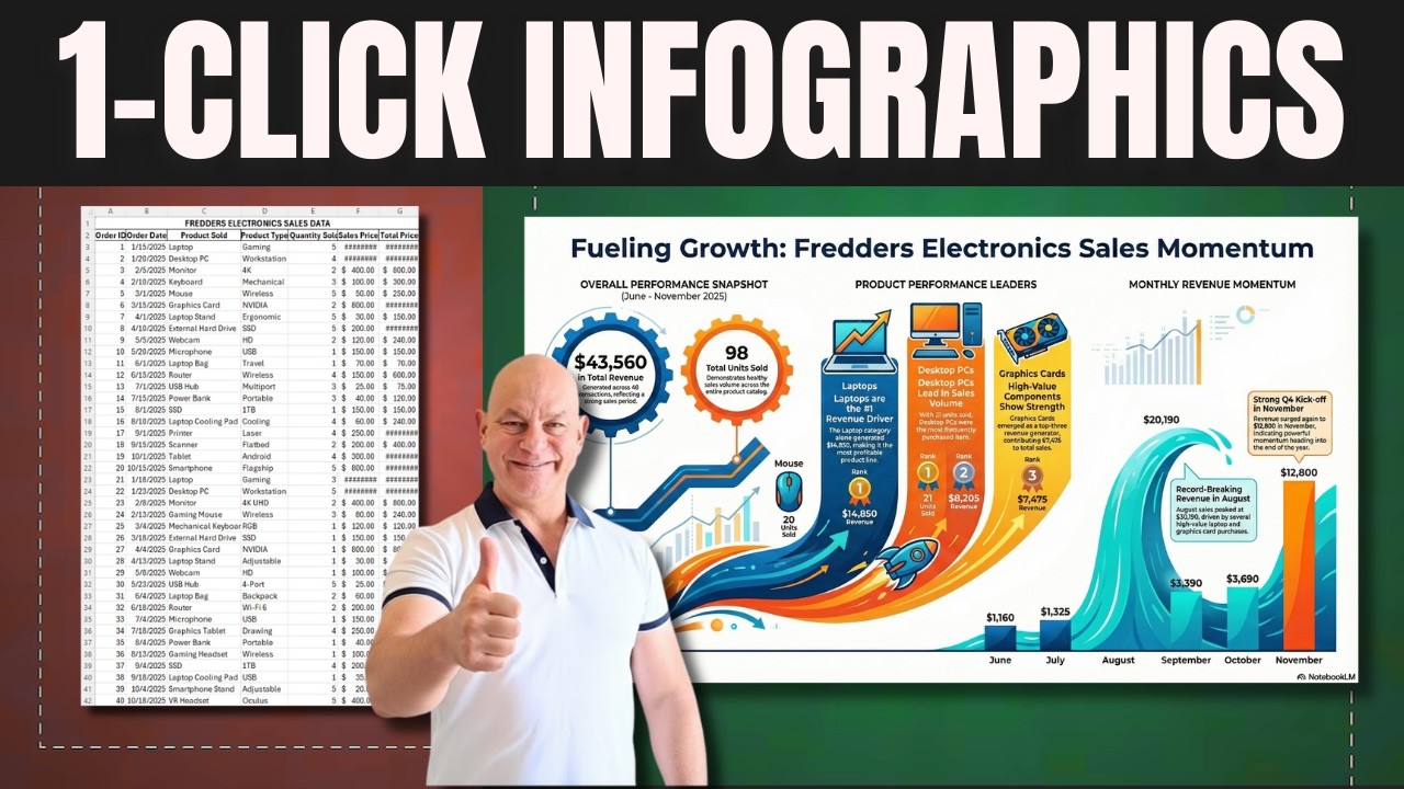 Turn  Excel Data Into Amazing Infographics In 1 CLICK