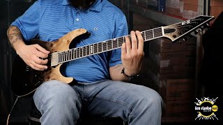 Video thumbnail for ESP E-II M-II NT ELECTRIC GUITAR IN BLACK NATURAL FADE Guitar Demo by Ken Stanton Music