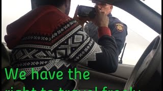 we all have the right to travel ! - California sheriff lets me travel without license or plates!