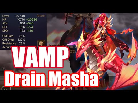 【Summoners War | Curry's RTA】The Power VAMP drain Masha, which better vio or vamp???