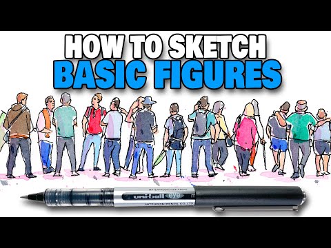 Urban Sketching BASIC FIGURES - Small & Simple People For Beginners!