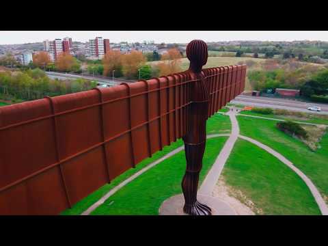Angel of the north, Gateshead, tyne and Wear, UK DJI Drone mini mavic