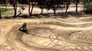 preview picture of video 'Troy Bae sorts out Piru MX mini track front stretch on Blacked out KX 65. #TB4#'