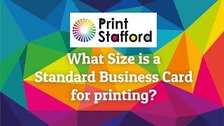 Standard Business Card Size