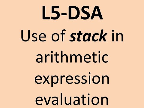 L5 Dsa Arithmetic Expression Evaluation Using Stack Data Structure