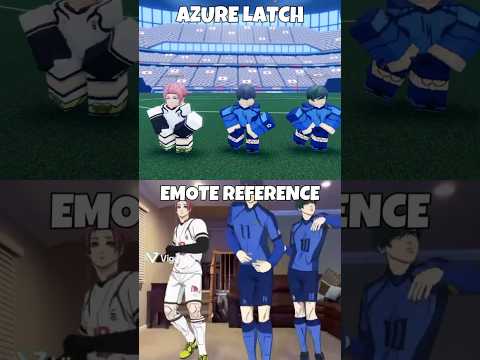 Azure Latch Emote vs Meme Reference Comparison 2 #roblox #azurelatch #bluelock #shorts
