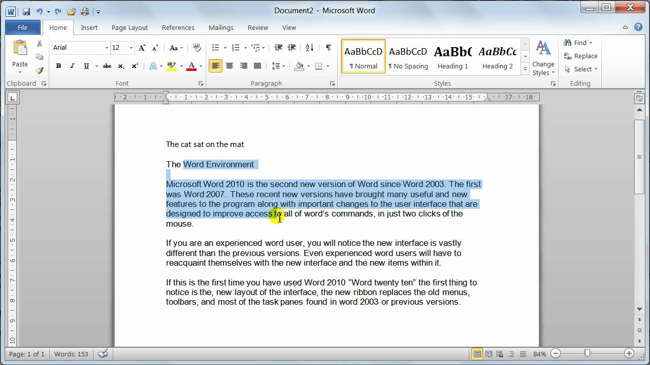 Microsoft Word 2010 text basics - Tutorial 5