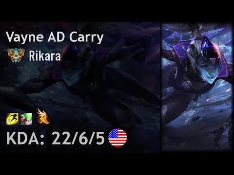 Vayne AD Carry vs Xayah - Rikara - NA Challenger Patch 7.24