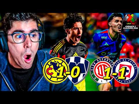 🤯 ¡Poderío Águila! Partidazo...y POLÉMICA? 😵 América 1-0 Rayados · Toluca 1-1 Cruz Azul | J5 CL2026