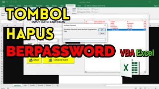 Membuat Tombol Hapus Data Verifikasi dengan Password VBA EXCEL