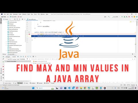 Maximum And Minimum Function In Java For Finding Max And Min From An Array