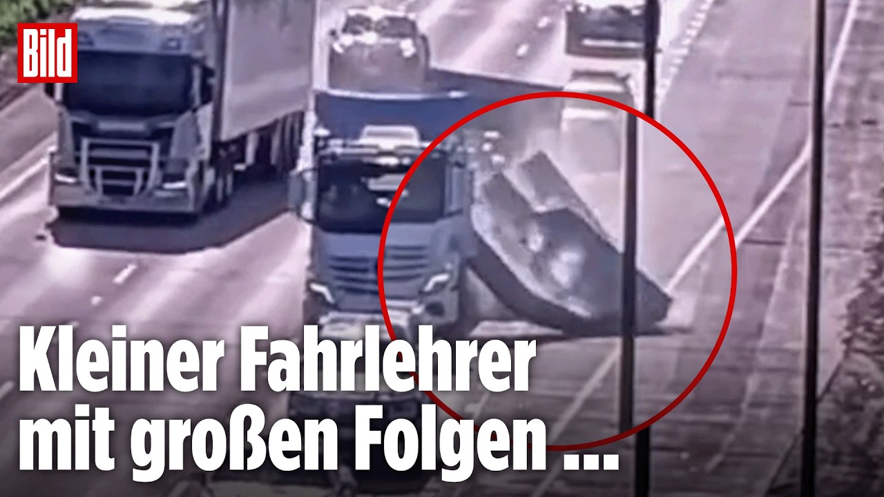 AUSTRALIEN: 15 Tonnen schwere Betonplatten fallen vom Transporter und rammen Autos!