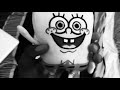 Spongebob Watches The Universal Logo B W