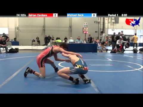 Adrian Cordova vs. Michael Beck at 2013 Junior Nationals - FILA - FS
