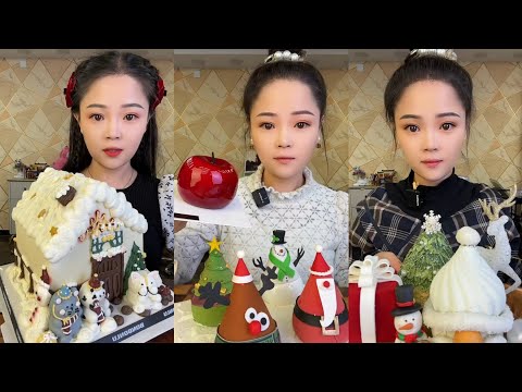 CHINESE MUKBANG SWEET FOOD (CAKE)@Xiao Yu Mukbang @Bingxin666 Mukbang EATING SHOW