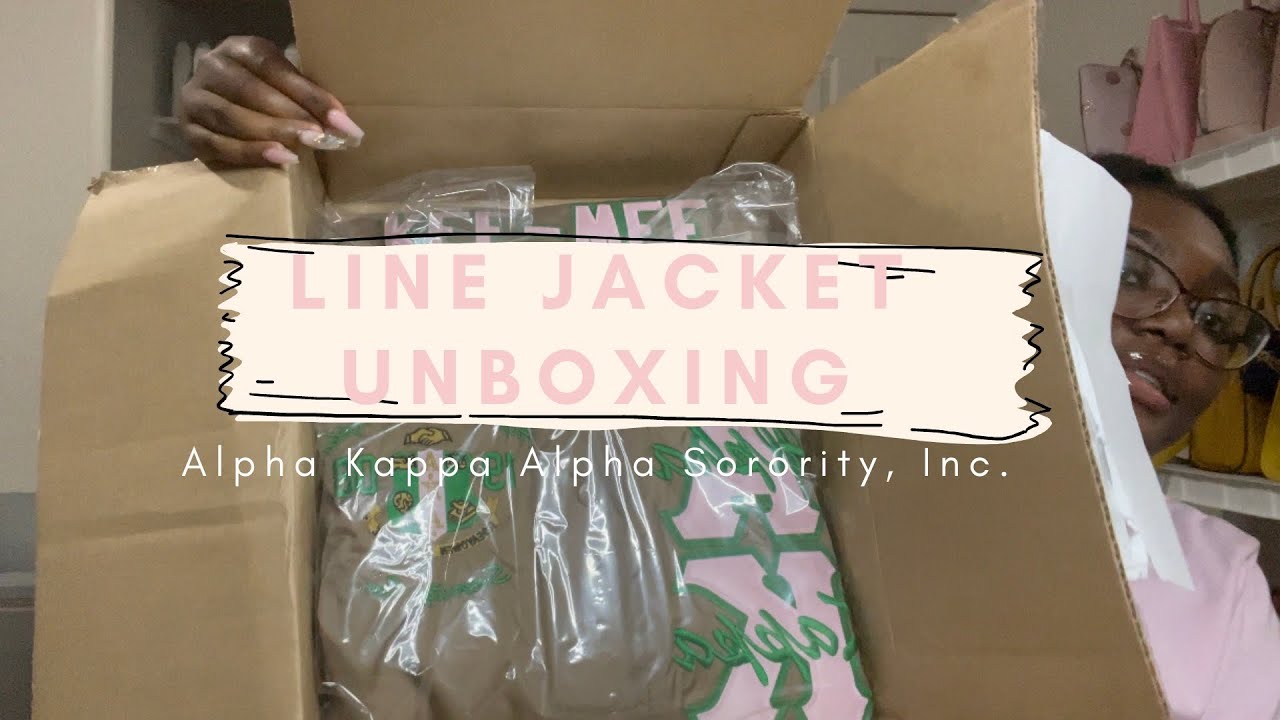 Watch video Custom Line Jacket Unboxing | Alpha Kappa Alpha Sorority Incorporated Now Custom Line Jacket Unboxing | Alpha Kappa Alpha Sorority Incorporated