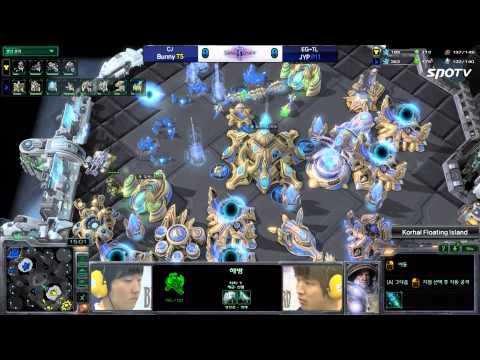 [0610] Bunny(CJ) vs. JYP(EG-TL) TvP 1SET Korhal Floating Island -Starcraft2,esportstv,SPL