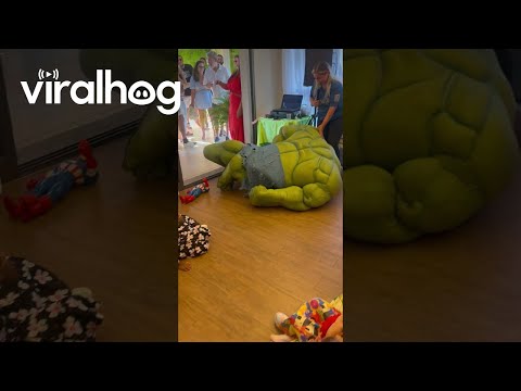Superhero Faceplants at Party || ViralHog