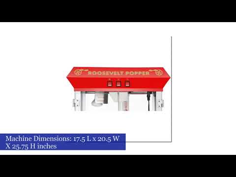 Great Northern Popcorn 6010 Roosevelt Top Antique Style Popcorn Popper Machine, 8-Ounce