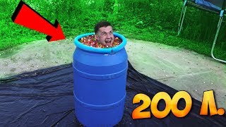 МОЖНО ЛИ ВЫБРАТЬСЯ из 200л. БОЧКИ ОРБИЗОВ..?! Закон Архимеда для Шариков Орбиз !!!