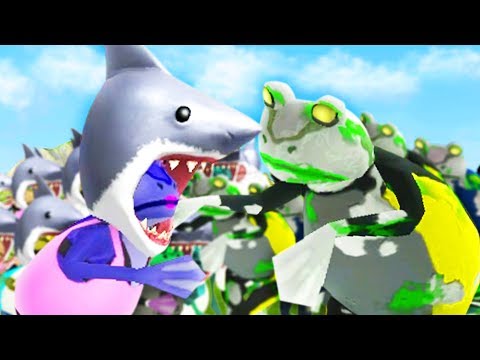 SHARK FROGS vs ZOMBIE FROGS! - Amazing Frog - Part 138 | Pungence