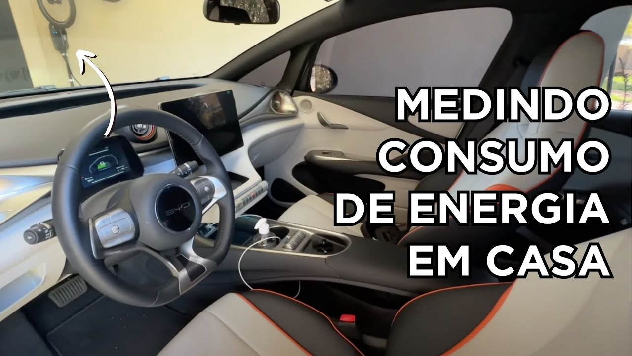 Medindo o consumo de energia em casa para carregamento do carro elétrico Byd Dolphin