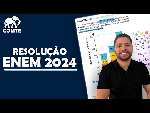 Questão 167 | Prova Verde ENEM 2024 | Uma empresa tem 400 funcionários, distribuídos em três setores