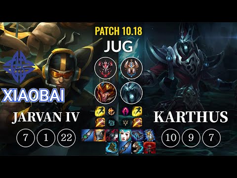ES Xiaobai Jarvan IV vs Karthus Jungle - KR Patch 10.18