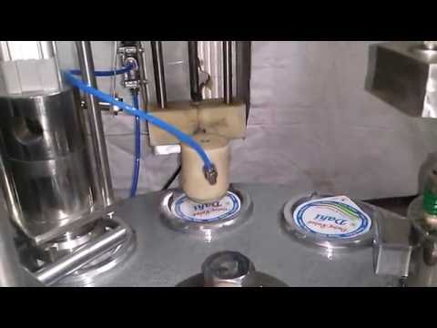 Cup filling sealing machine for dahi lassi yogurt