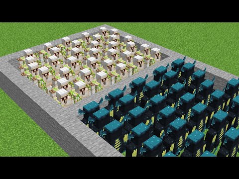 iron golem army vs warden army