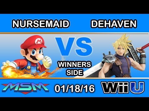 MSM 33 - Nursemaid (Mario) Vs. Dehaven (Cloud) Winners Side - Smash Wii U