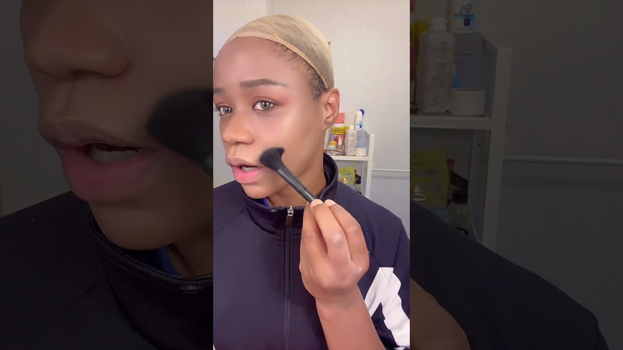 日本育ち黒人女🇨🇩があの海外セレブメイクやってみた結果‥ #見た目だけ外国人 #メイク動画 #makeuptutorial #blackgirlmakeup #黒人 #海外メイク