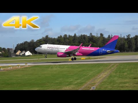 Lotniskowy mix -starty i lądowania samolotów -lotnisko Rębiechowo.