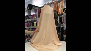 8028-7 Искусственный шёлк цвет Бежево-персиковый 100 гр/м2, 150 см на YouTube 1
