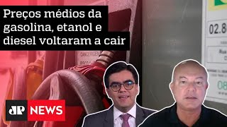 ANP indica recuo dos preços dos combustíveis nos postos brasileiros; Vilela e Motta opinam