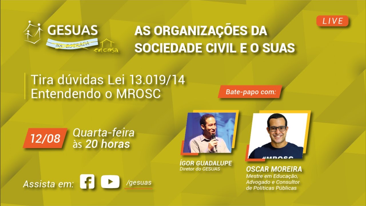 Live Tira-dúvidas Lei 13.019/14 | Entendendo o MROSC