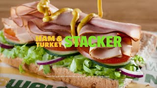 Subway New Ham & Turkey Stacker Part of Subway�s NEW Fresh 