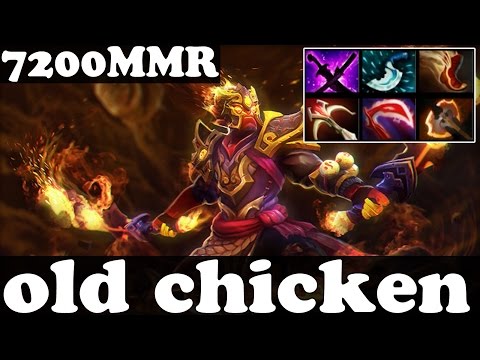 Dota 2 - old chicken 7200 MMR Plays Ember Spirit vol 4 - Ranked Match Gameplay