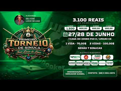JOGOS RASGADOS AO VIVO EM UMARI-CE 28.06.26 #sinucaaovivo #aovivo #juniorsnooker