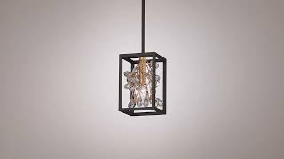 Watch A Video About the Possini Euro Carrine Black and Gold Mini Pendant Light
