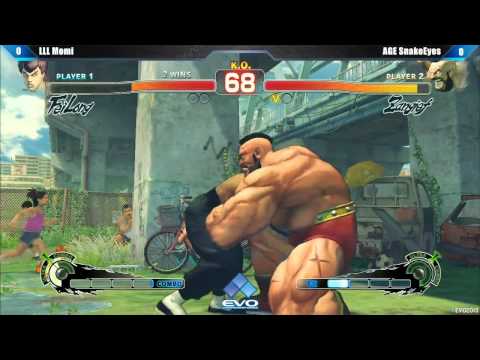 [EVO 2013 SSFIV AE Top 256] LLL Momi (Fei Long) vs AGE SnakeEyes (Zangief)