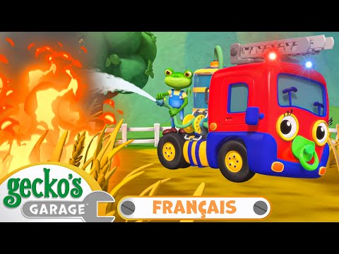 Au feu ! Bébé camion de pompier | Le Garage de Gecko｜Camions pour enfants