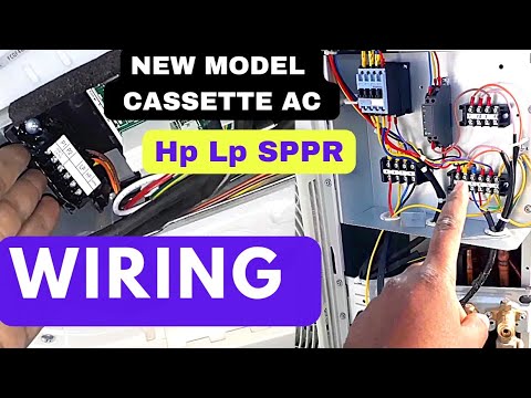 DAIKIN 3 PHASE NEW MODEL CASSETTE AC| SPPR HP LP WIRING ||3 PHASE AC INDOOR AND OUTDOOR WIRING HINDI