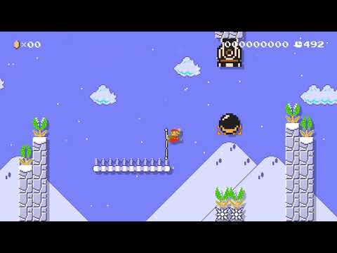 Snow Hard Level #3 by は'るぅ〜 🍄 Super Mario Maker 2 ✹Switch✹ #bmq