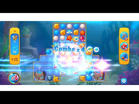 Fishdom Gameplay Atlantis Cup Stage 75 76