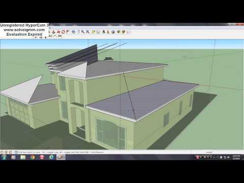 Complex Hipped Roof Construction in Sketchup