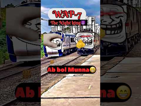 WAP-7☠️ Vs Vande🇮🇳Bharat #indianrailways#train#trollface#troll#shorts#railfans#youtubeshorts#rail