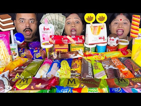 50 ICE CREAM EATING CHALLENGE & WIN RS. 10000/-- AMUL, MAGNUM BROWNIE, ARUN, CORNETTO, EPIC MUKBANG