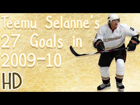 Teemu Selanne's 27 Goals in 2009-10 (HD)